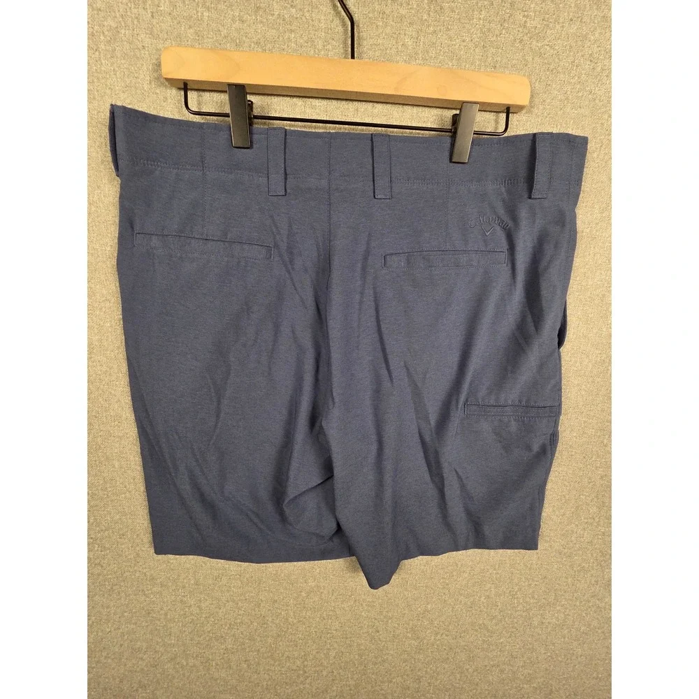 Callaway Mens Golf Shorts Blue Performance Stretch Size 36 Heathered CGBSE0T7